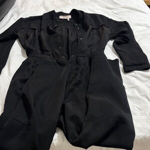 ba&sh Elegant Black Pleated Top